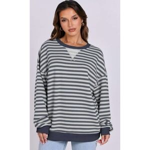 Oversized Striped Pullover Top